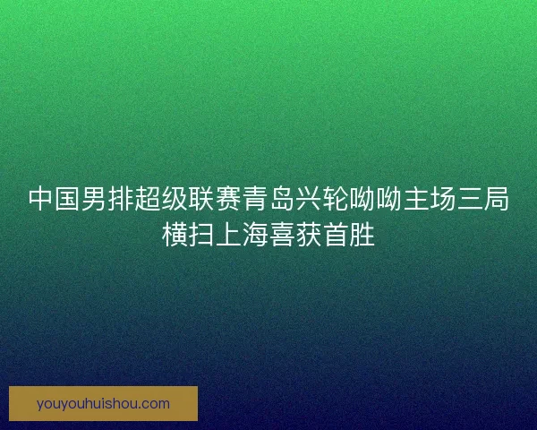 中国男排超级联赛青岛兴轮呦呦主场三局横扫上海喜获首胜
